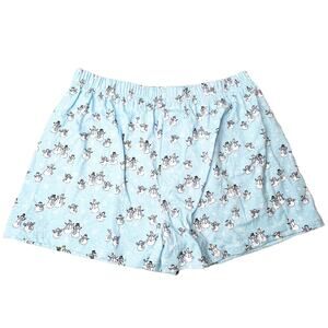 Holiday Snowman Christmas Winter Boxer Shorts Size XL Adult Baby Blue